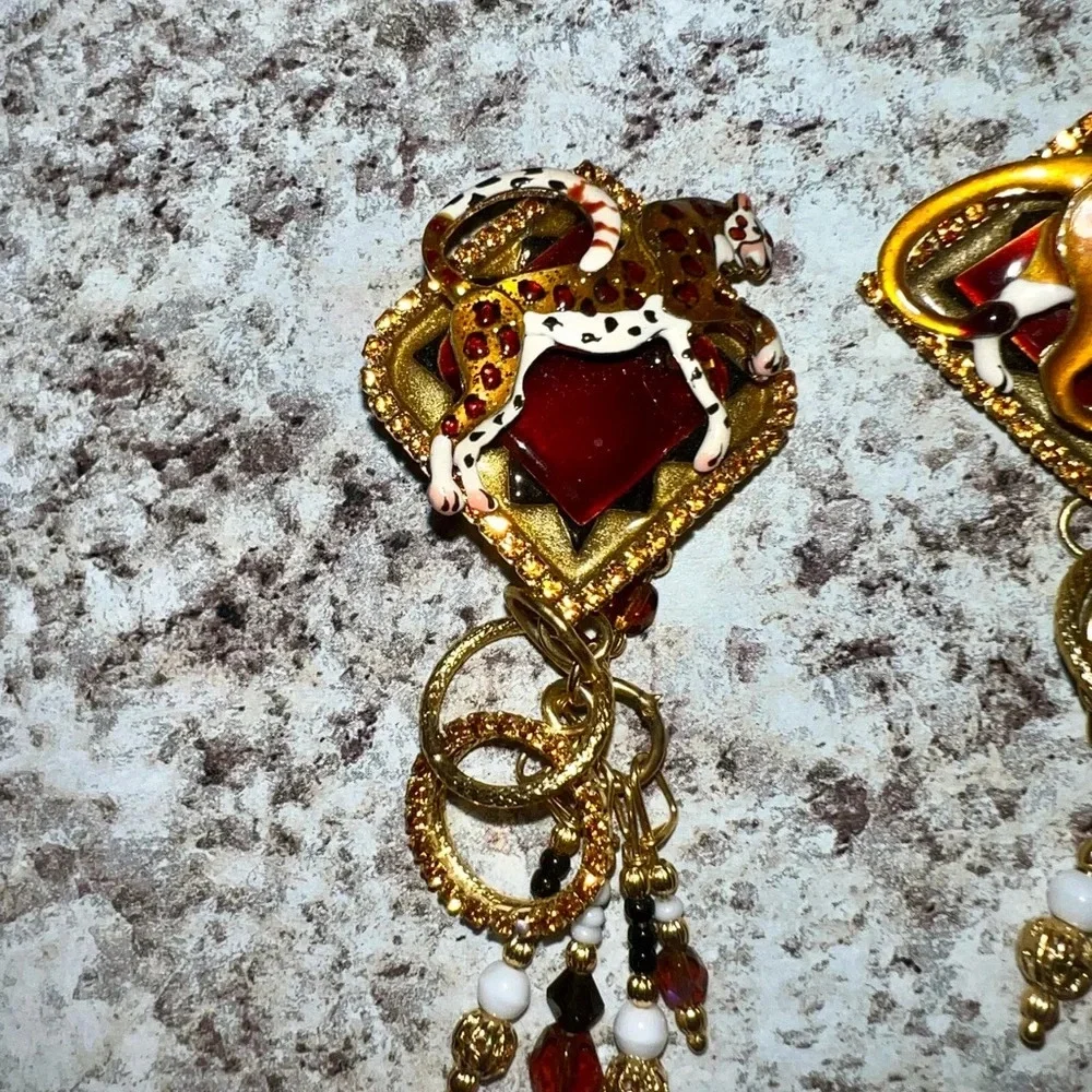 Lunch At The Ritz Earrings “READ DESCRIPTION” - Picture 2 of 7